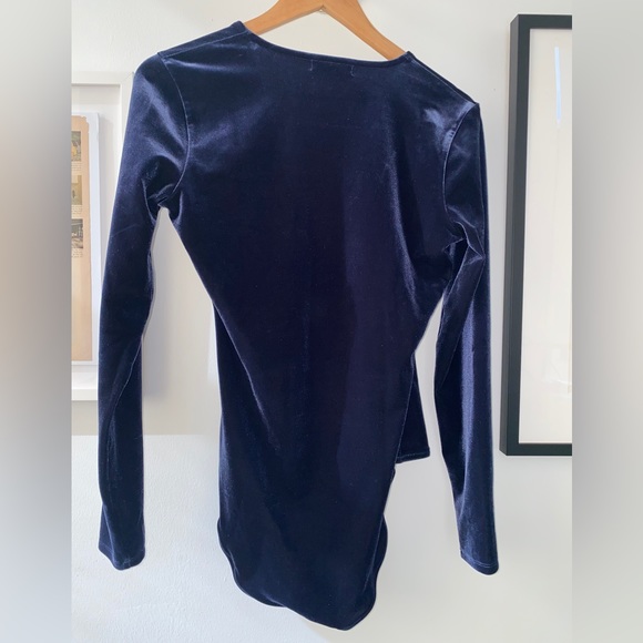 Madewell navy velvet bodysuit - Picture 2 of 4